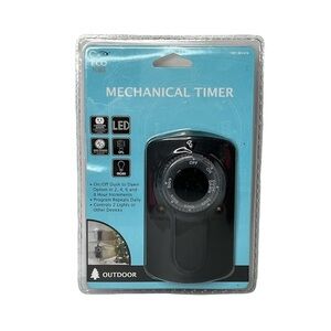 ECO Plugs Mechanical TIMER OUTDOOR 1001 804 616 / 2 4 6 8 Hr. Dusk/Dawn 2 OUTLET
